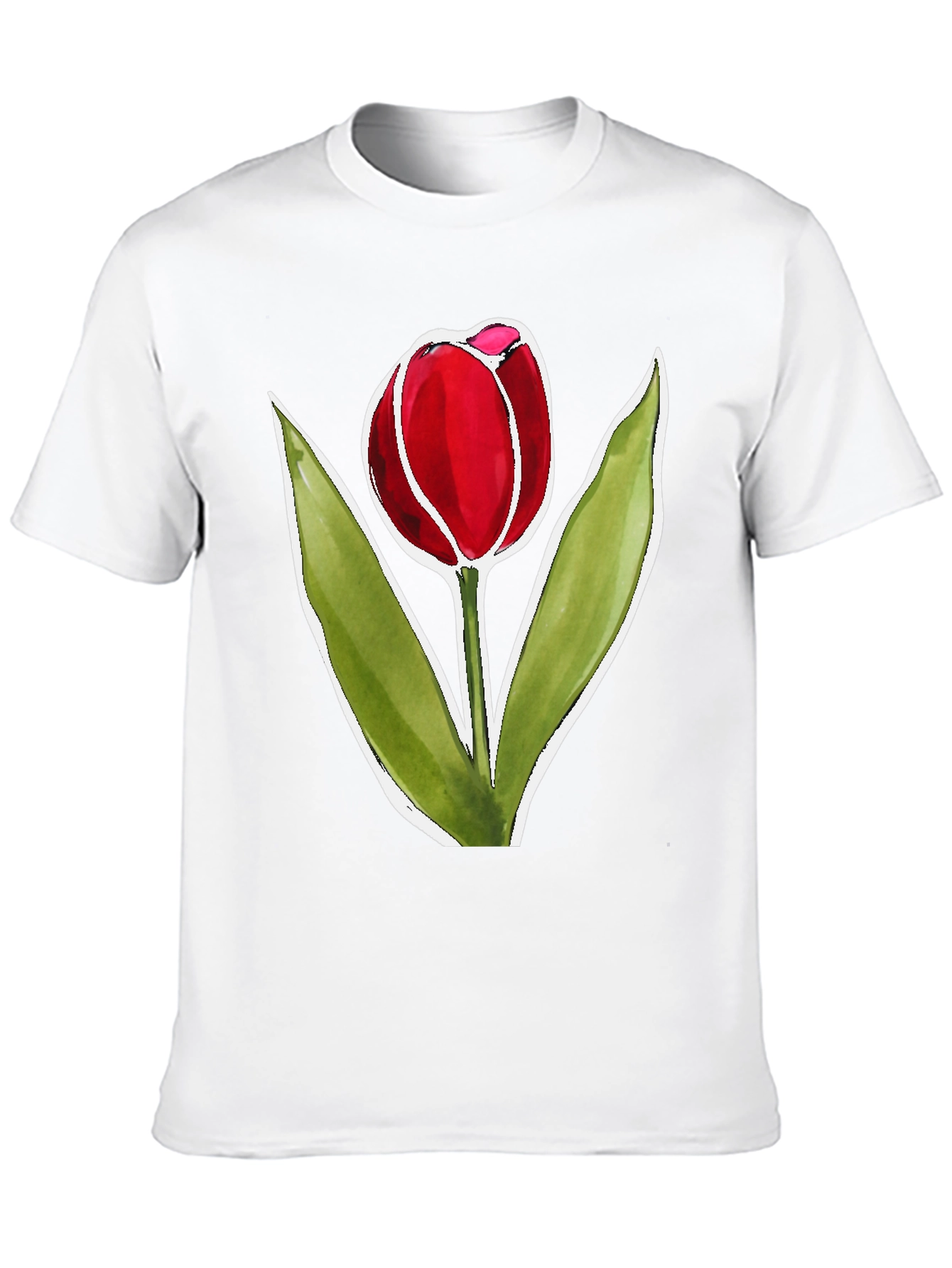 Tulip Graphic Tee - Stylish Floral Design