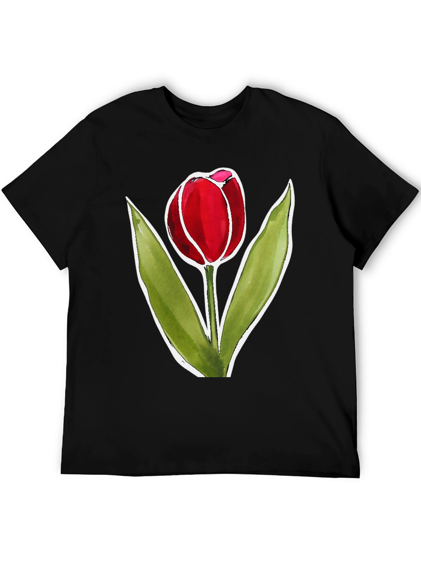 Tulip Graphic Tee - Stylish Floral Design
