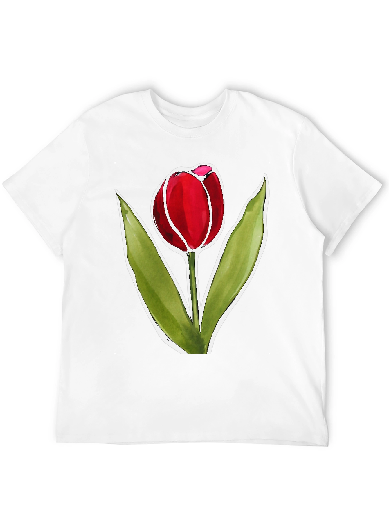 Tulip Graphic Tee - Stylish Floral Design