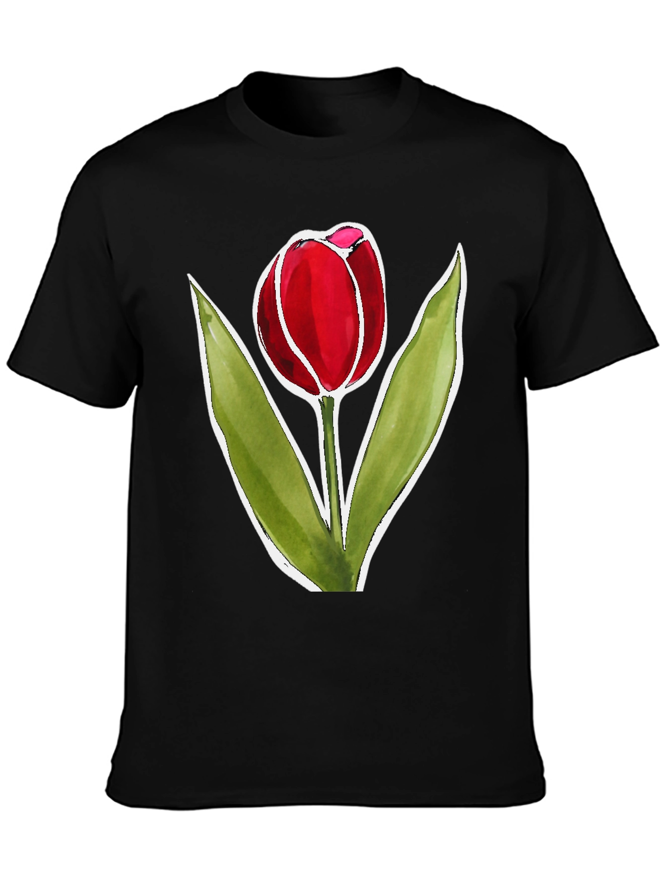 Tulip Graphic Tee - Stylish Floral Design