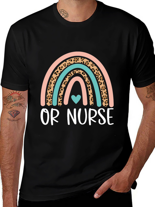 OR Nurse Rainbow Heart T-Shirt