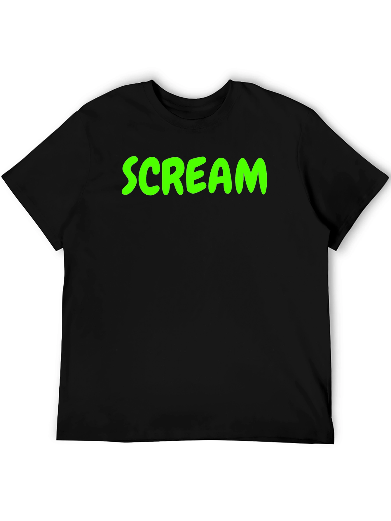 Scream Graphic Tee - Black Cotton Blend T-Shirt