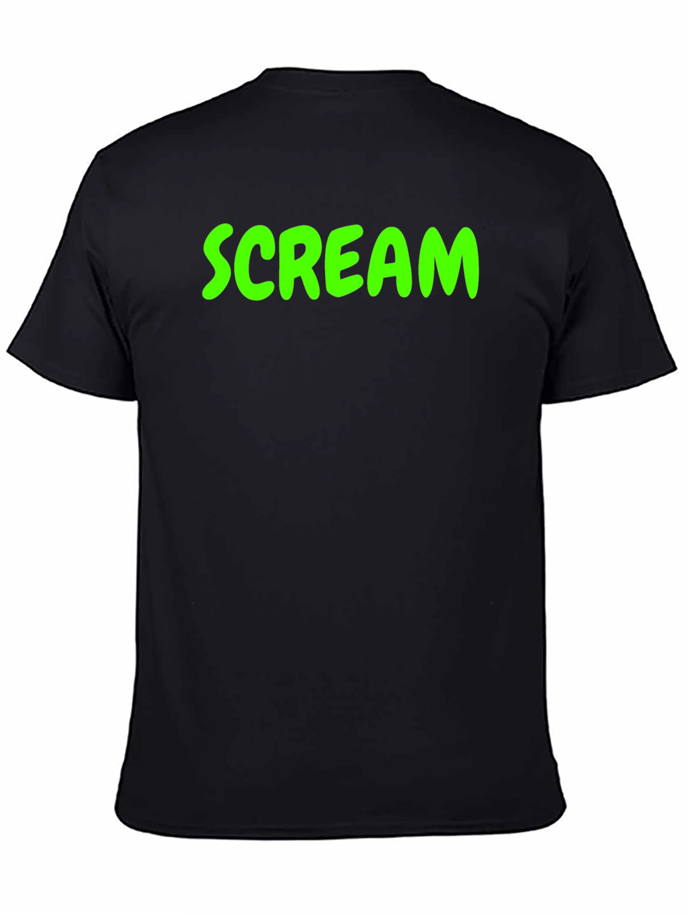 Scream Graphic Tee - Black Cotton Blend T-Shirt