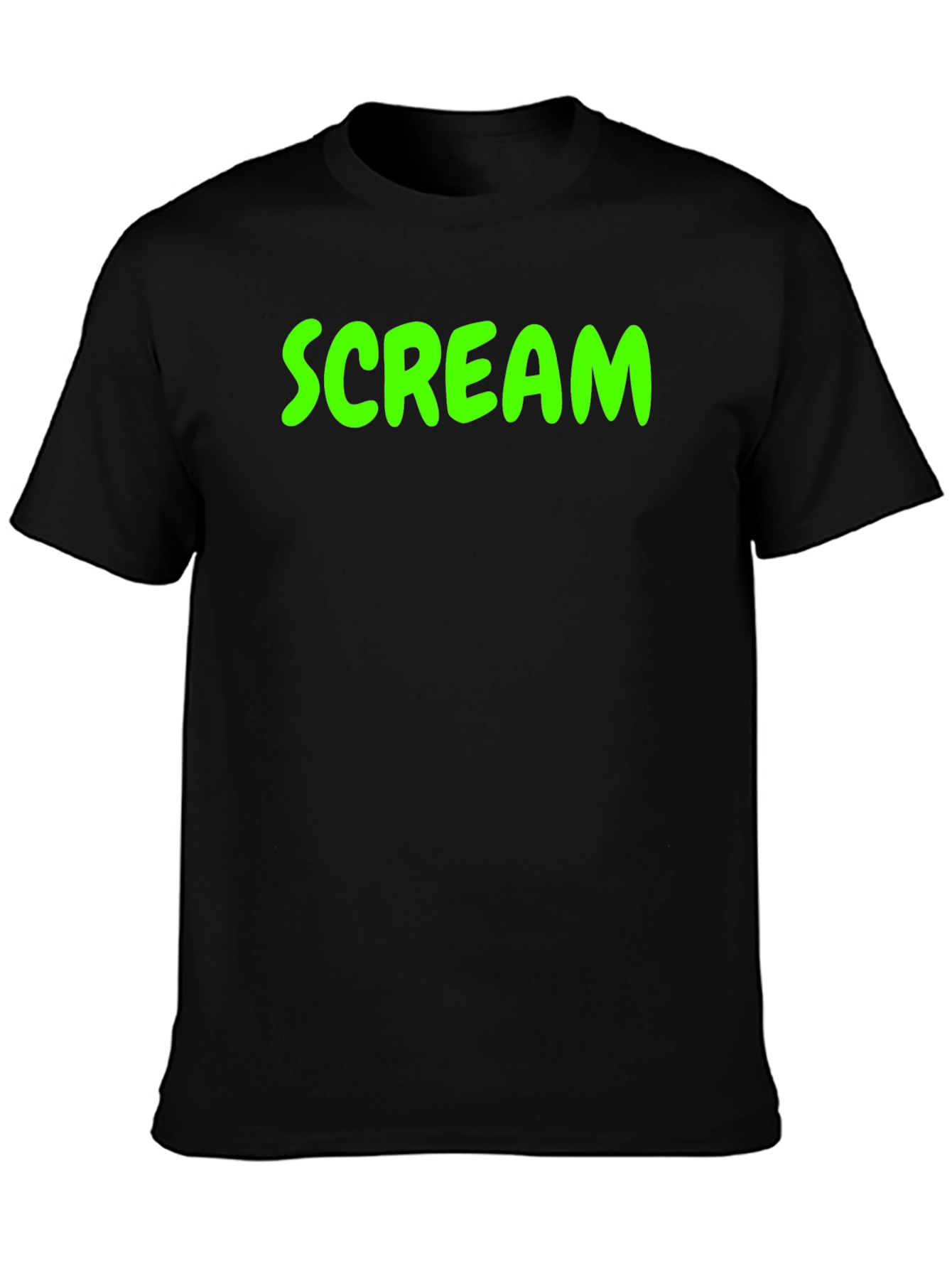 Scream Graphic Tee - Black Cotton Blend T-Shirt