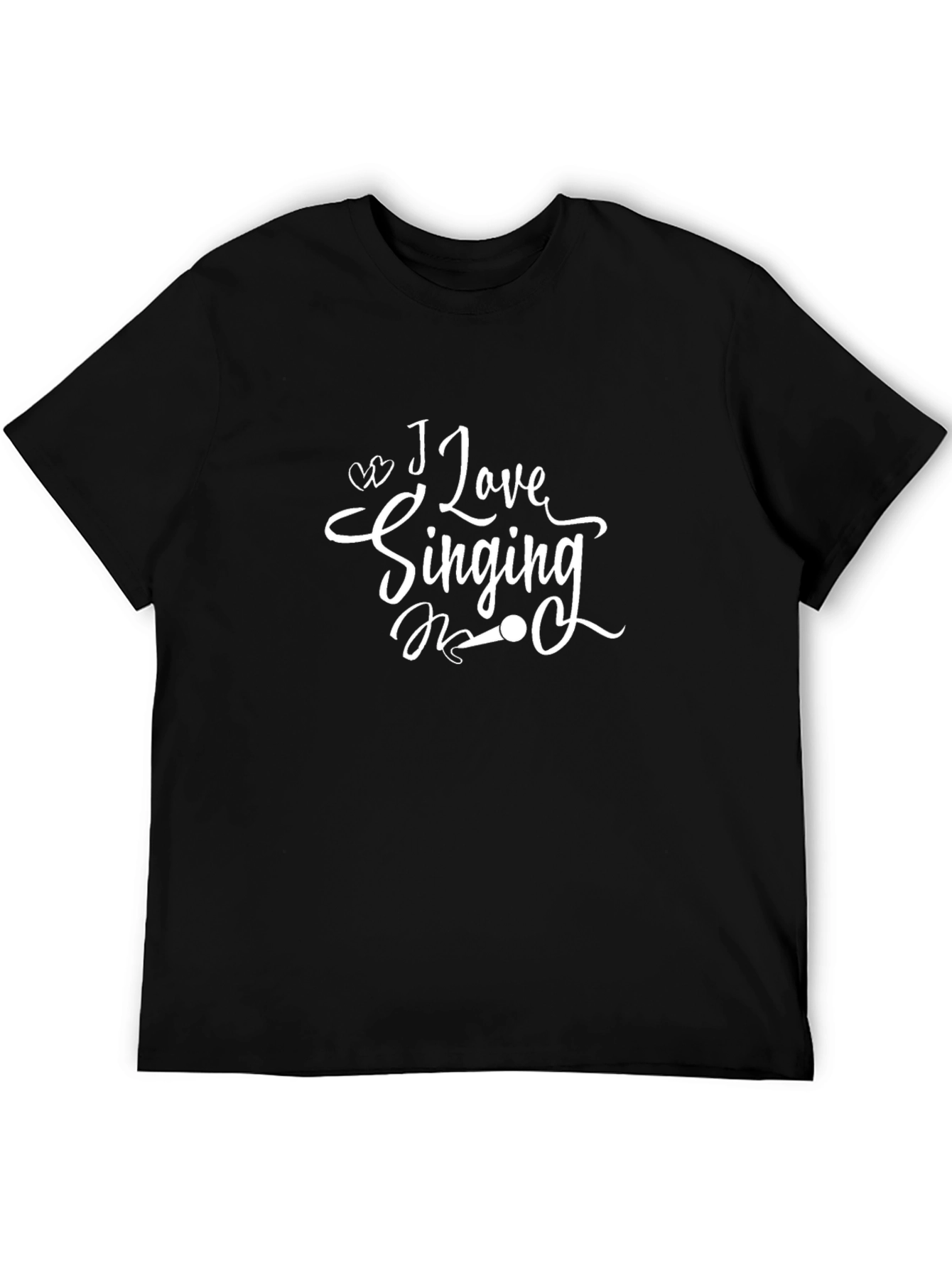 I Love Singing Graphic Tee - Black