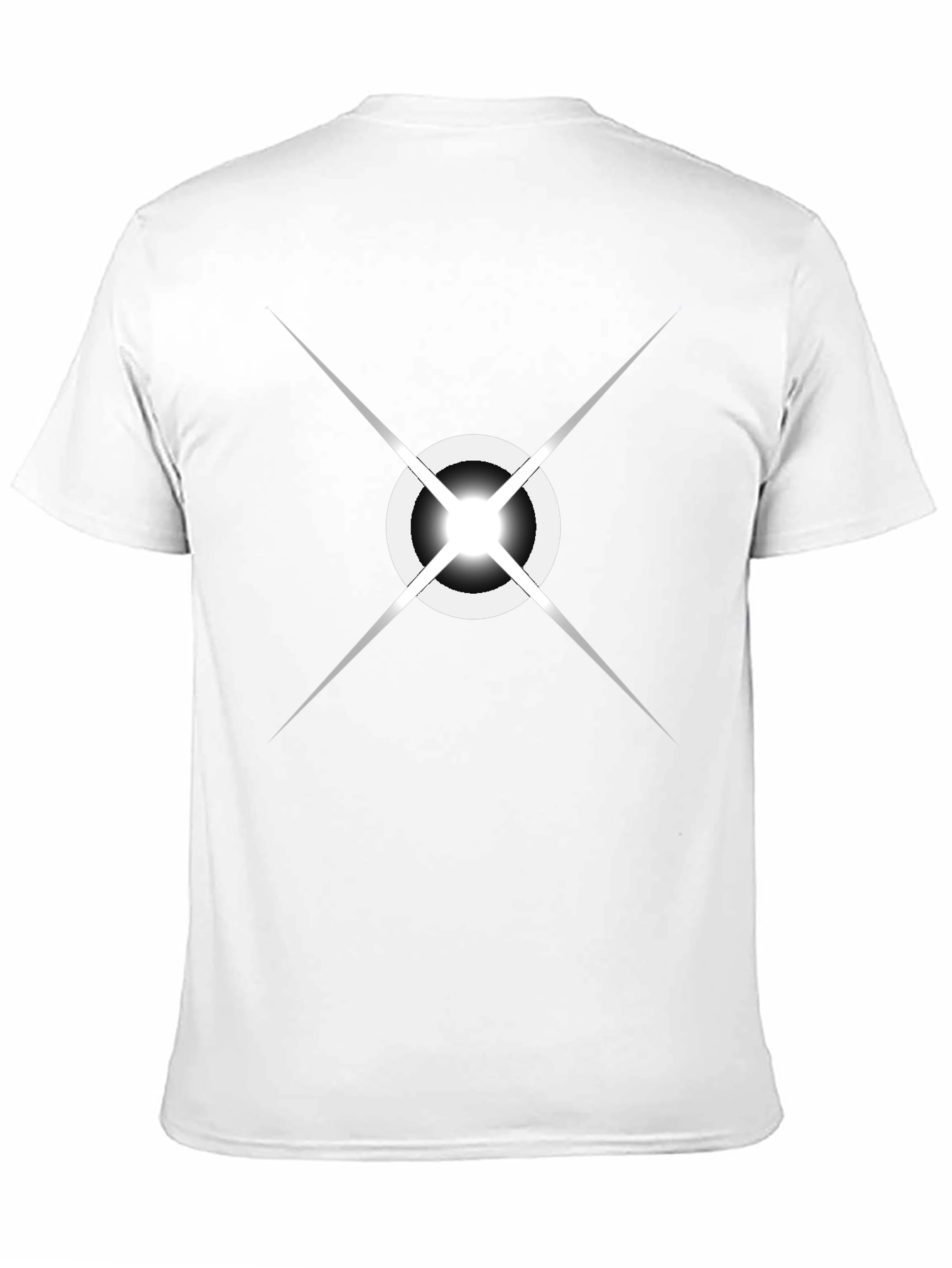 Stylish Black Tee with Geometric Starburst Design