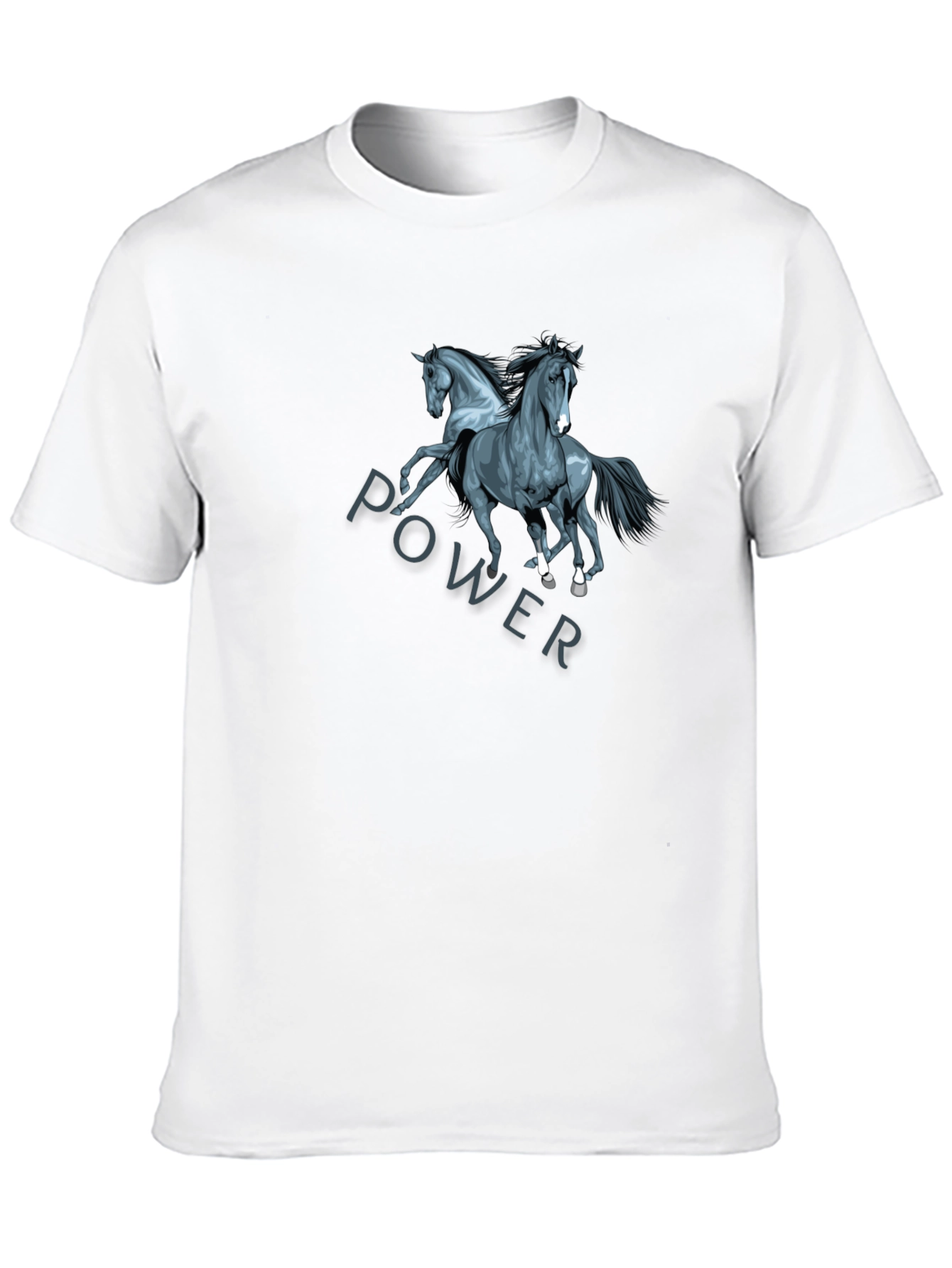 Power Horse Graphic Tee - Black Cotton T-Shirt