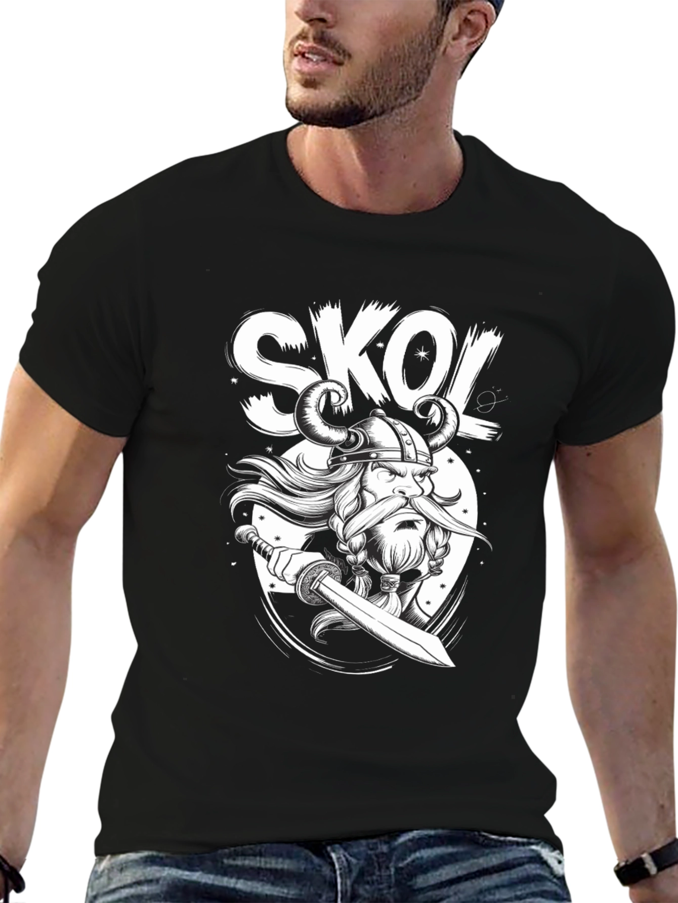 Skol Viking Graphic Tee - Black