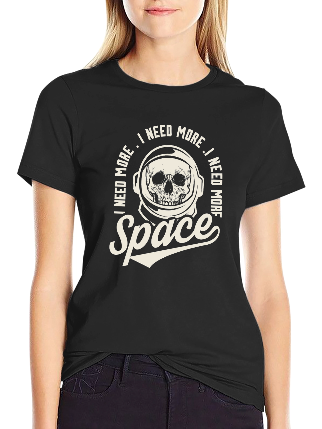 I Need More Space T-Shirt - Astronaut Skull