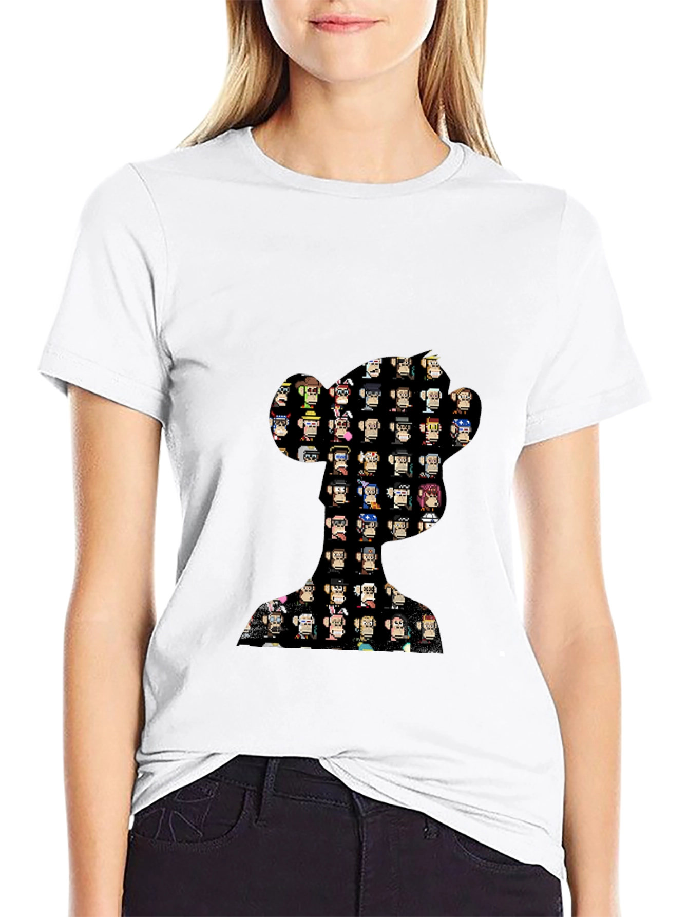 Bored Ape Black T-Shirt - Crypto Punk Style