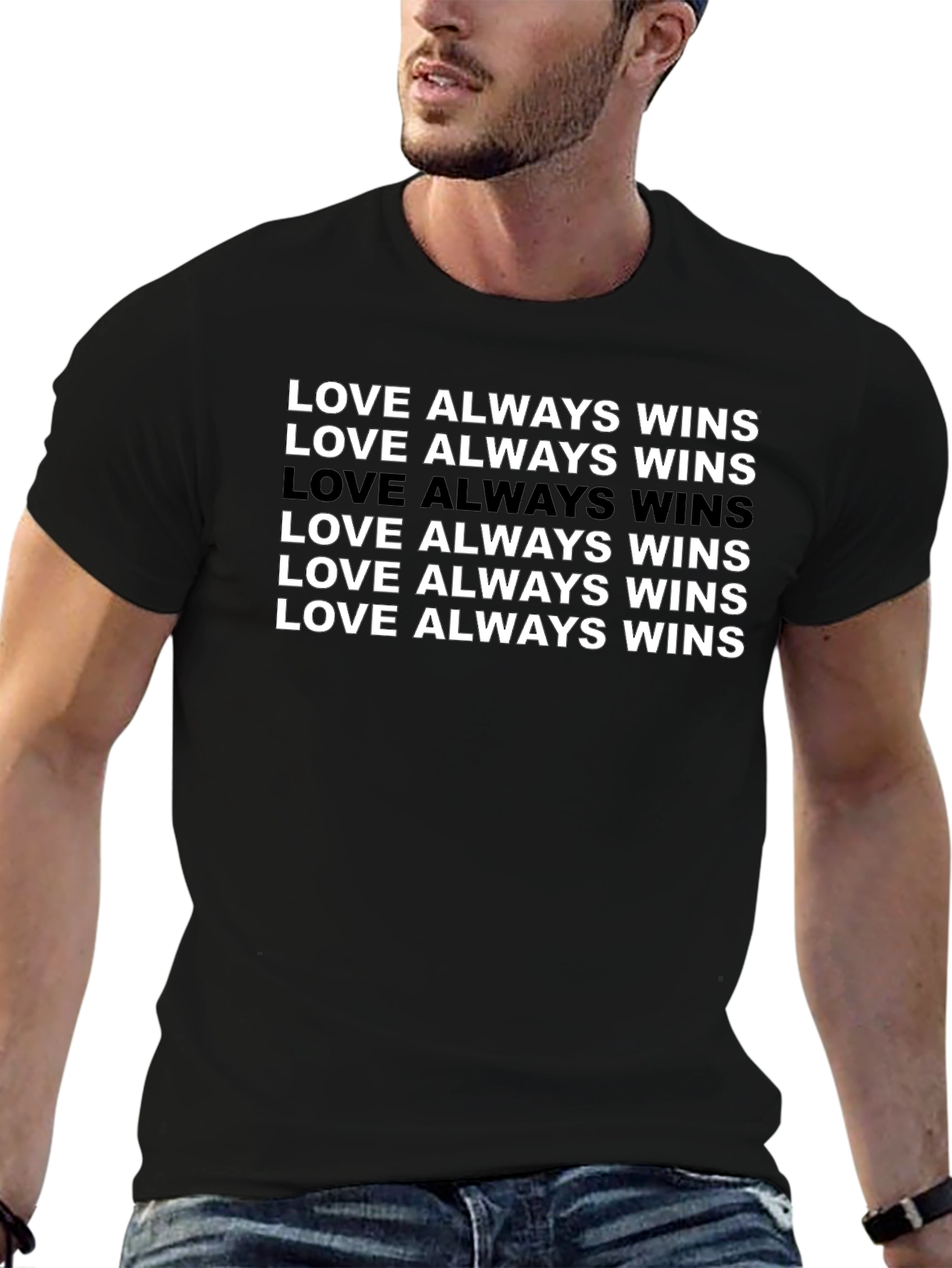 Love Always Wins Graphic Tee - Black