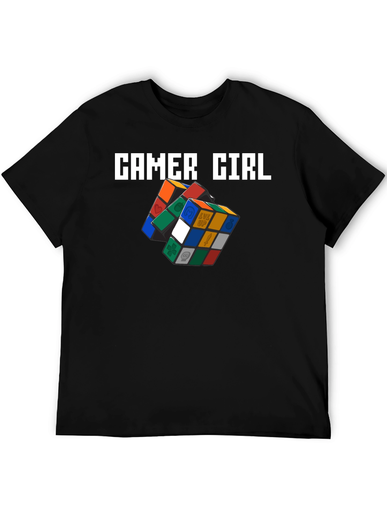 Gamer Girl Rubiks Cube T-Shirt - Fun & Stylish