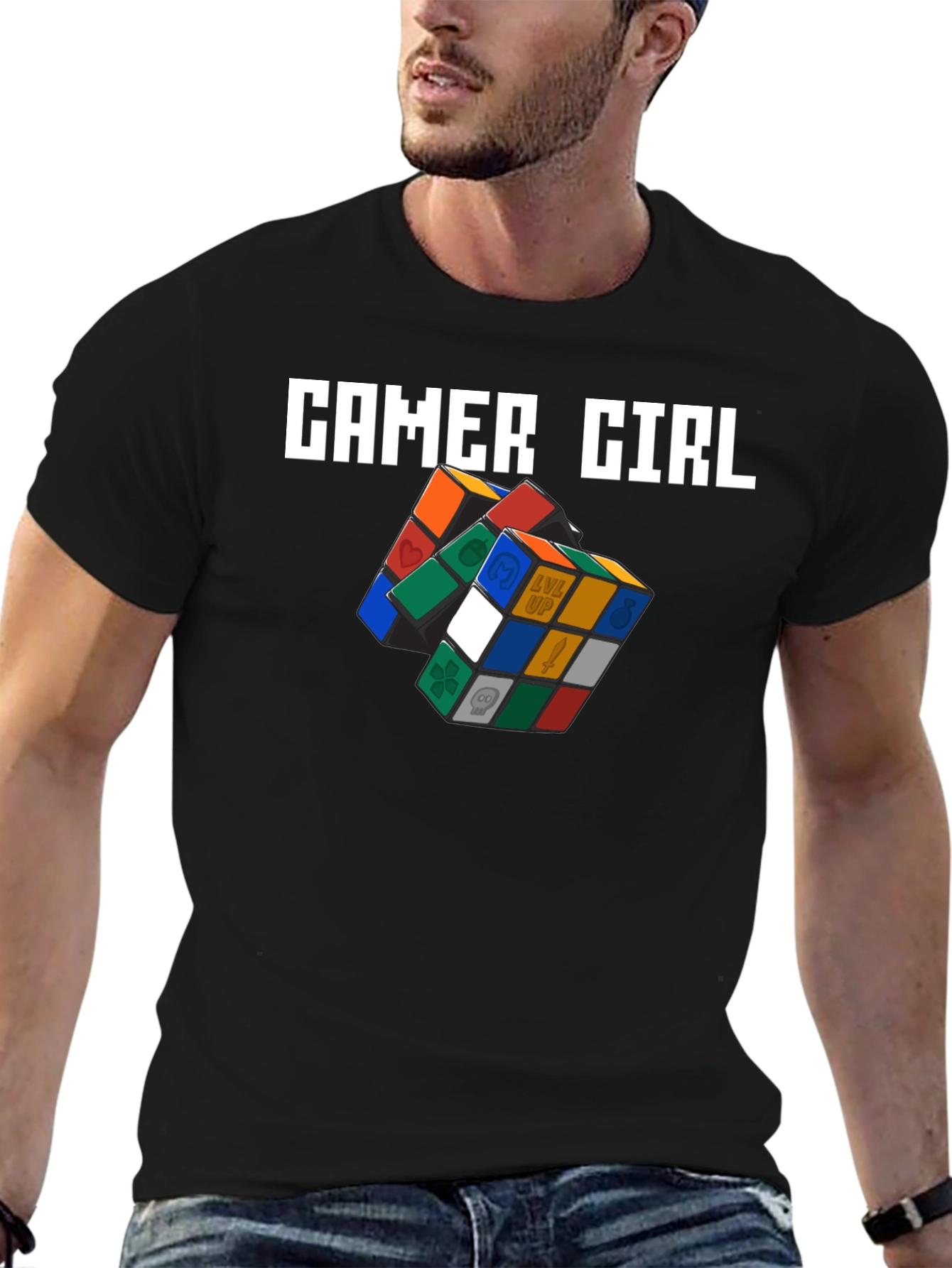Gamer Girl Rubiks Cube T-Shirt - Fun & Stylish