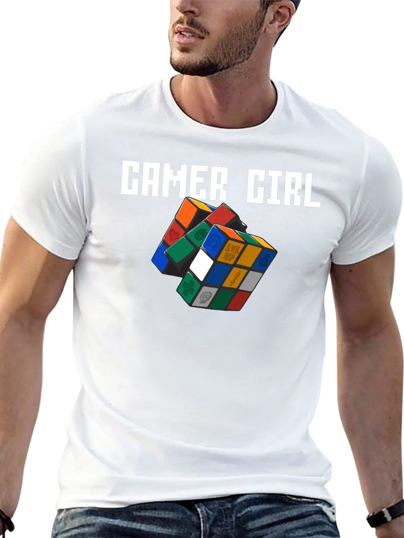 Gamer Girl Rubiks Cube T-Shirt - Fun & Stylish