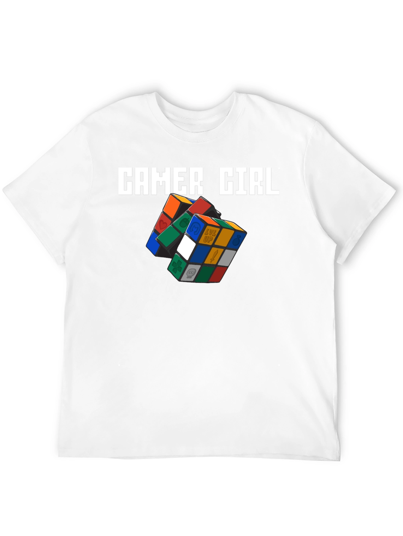 Gamer Girl Rubiks Cube T-Shirt - Fun & Stylish