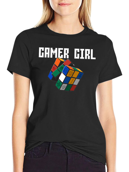 Gamer Girl Rubiks Cube T-Shirt - Fun & Stylish