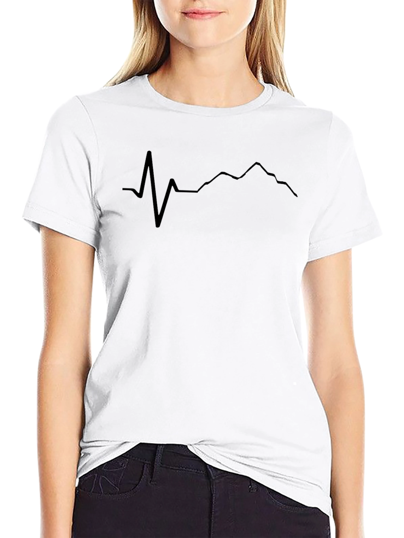 Mountain Heartbeat Tee - Black Graphic T-Shirt