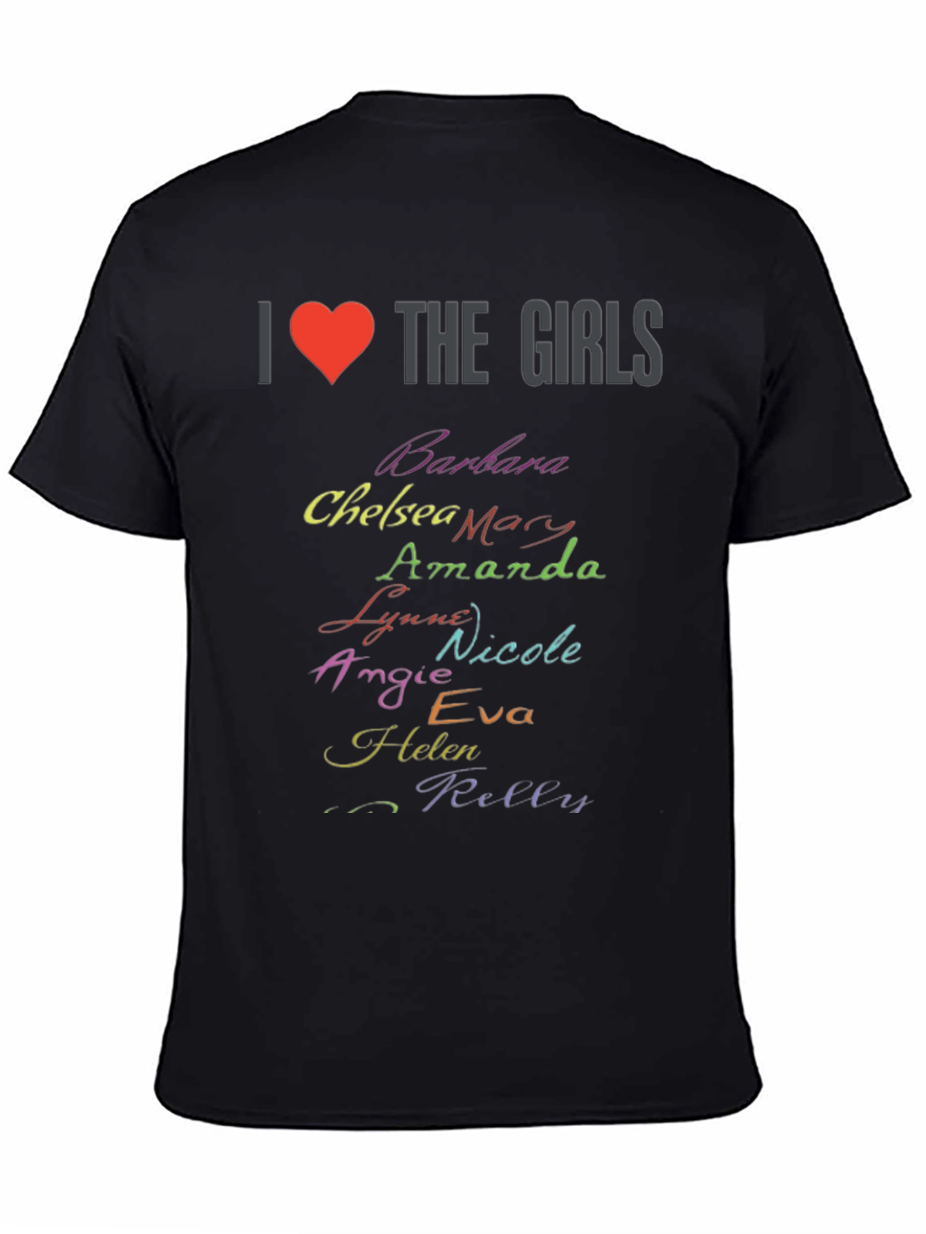 I Heart The Girls T-Shirt - Personalized Names Tee