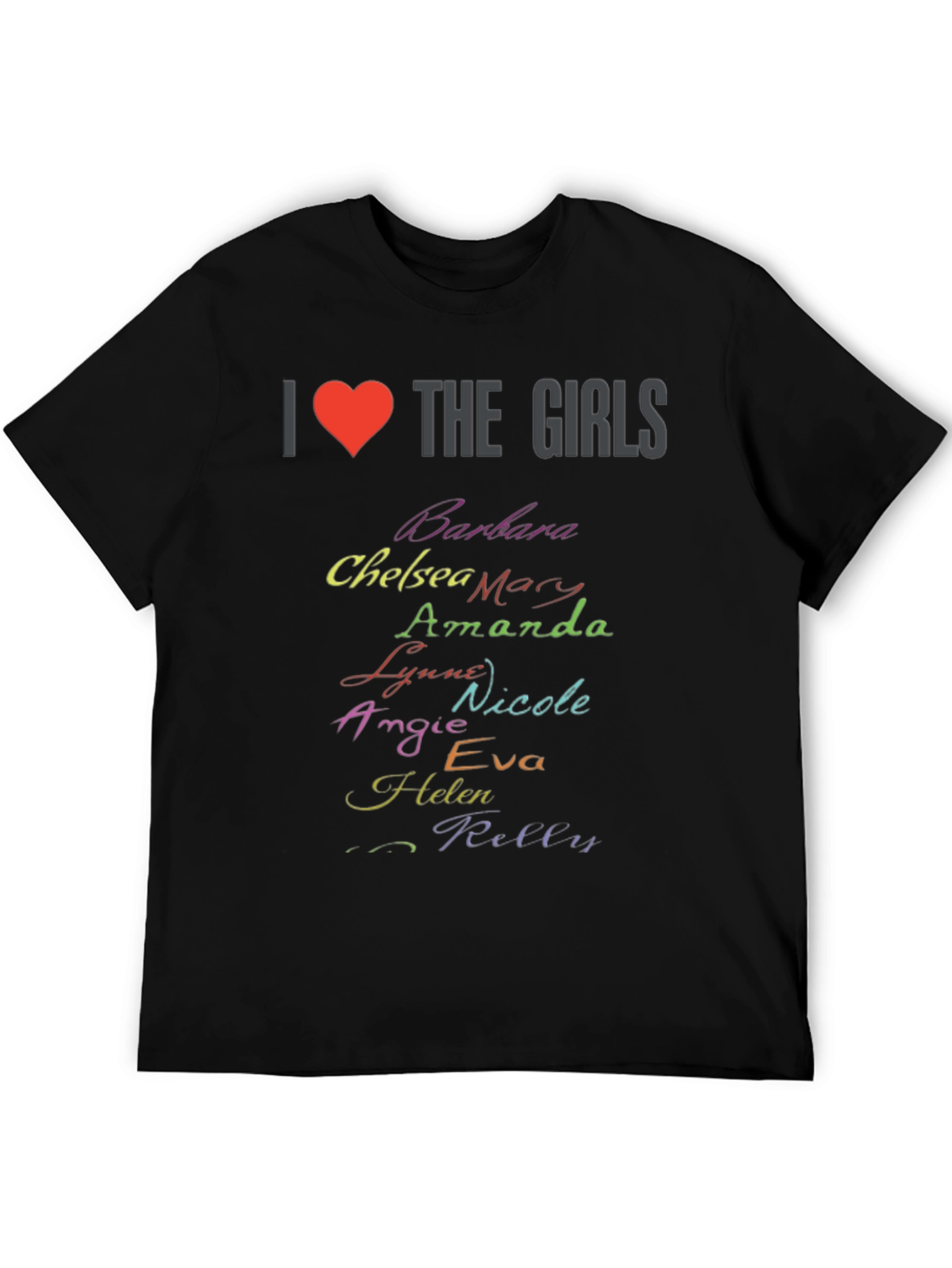 I Heart The Girls T-Shirt - Personalized Names Tee
