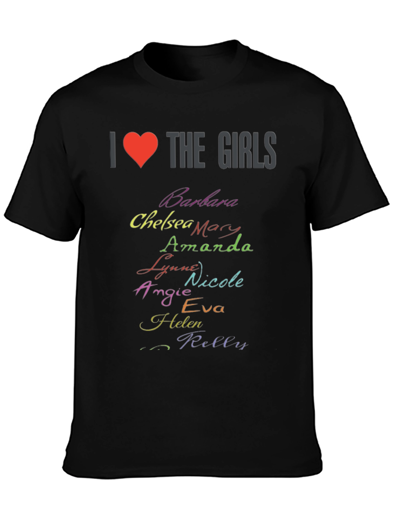 I Heart The Girls T-Shirt - Personalized Names Tee