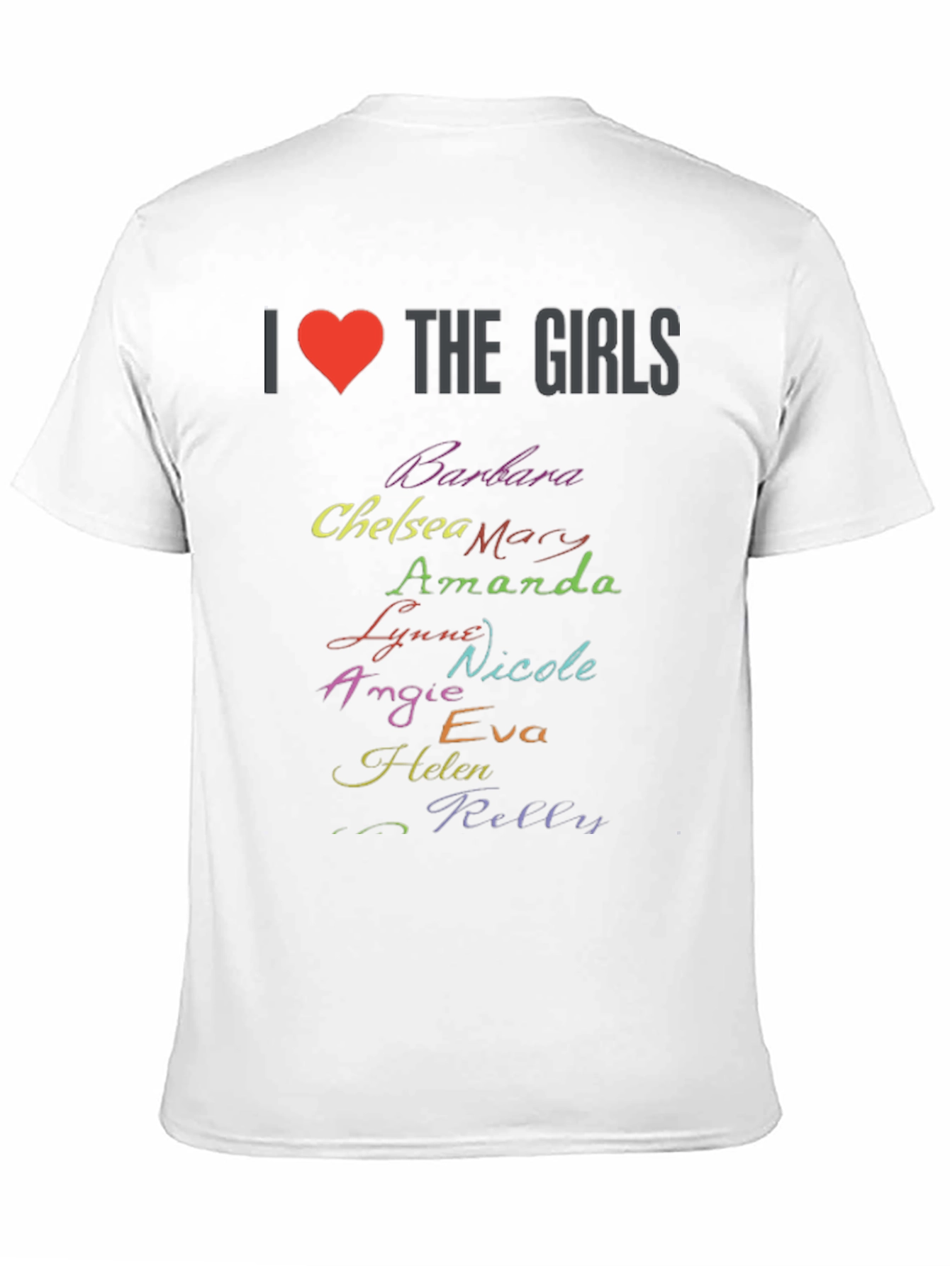 I Heart The Girls T-Shirt - Personalized Names Tee
