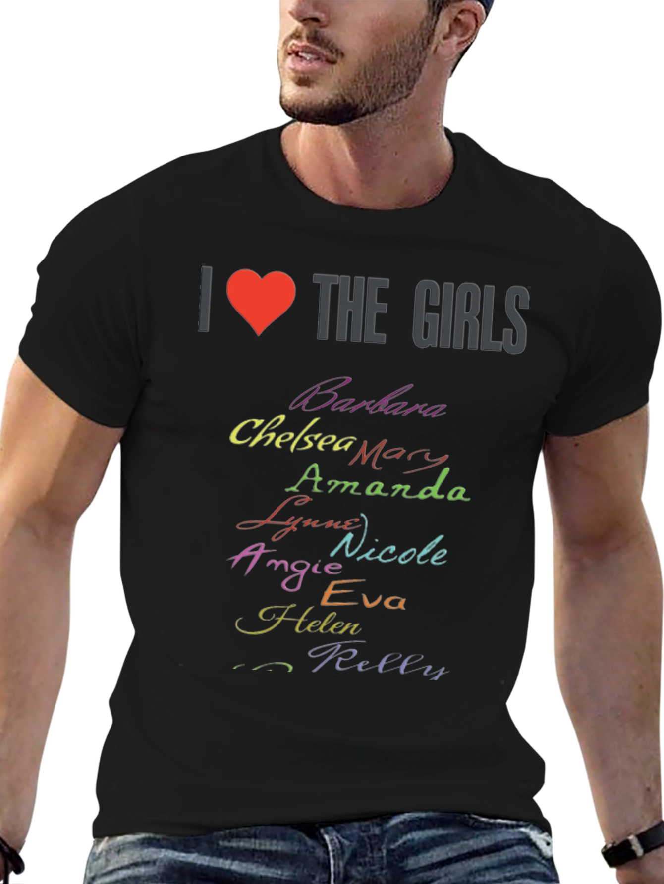 I Heart The Girls T-Shirt - Personalized Names Tee