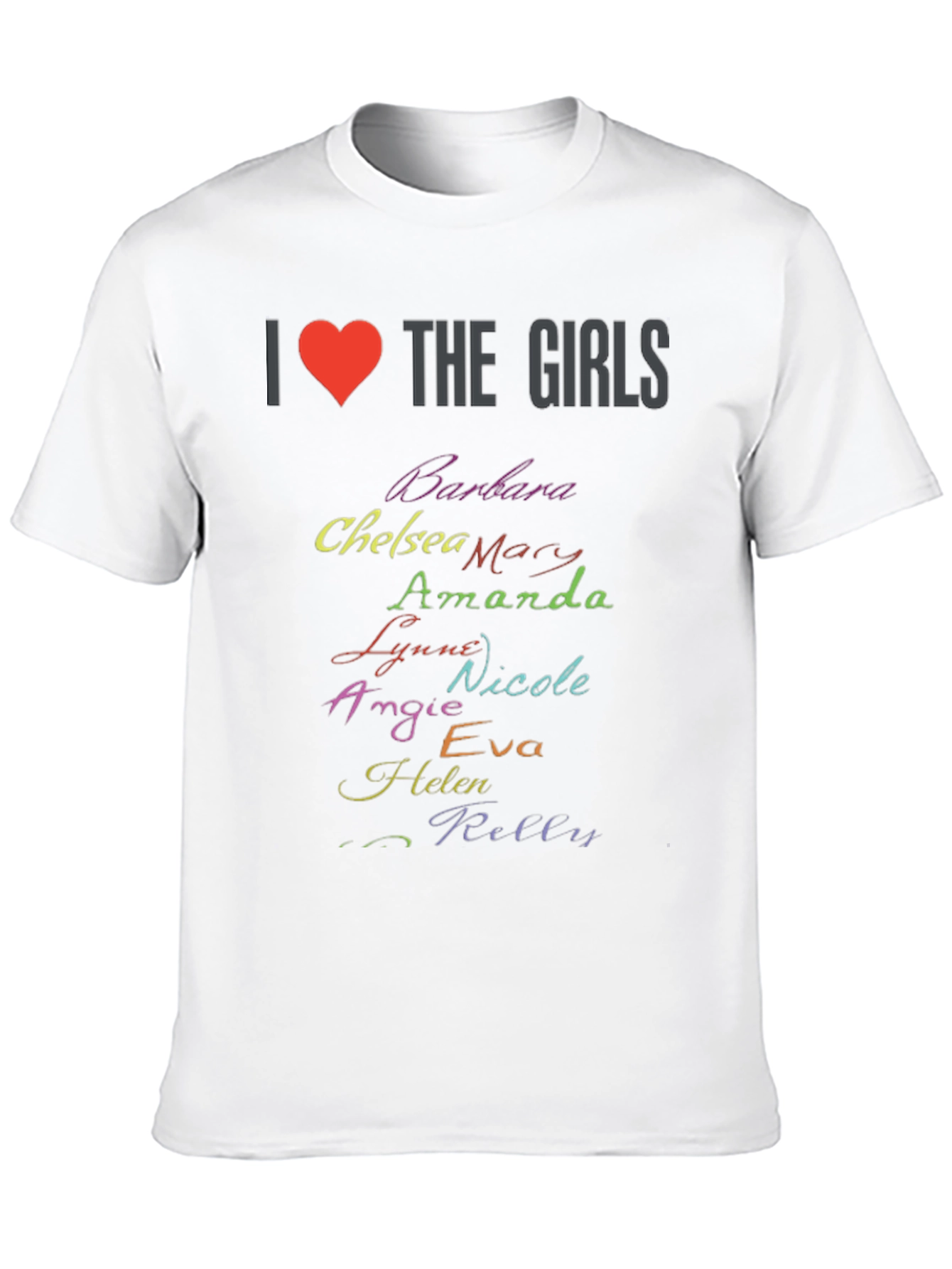 I Heart The Girls T-Shirt - Personalized Names Tee