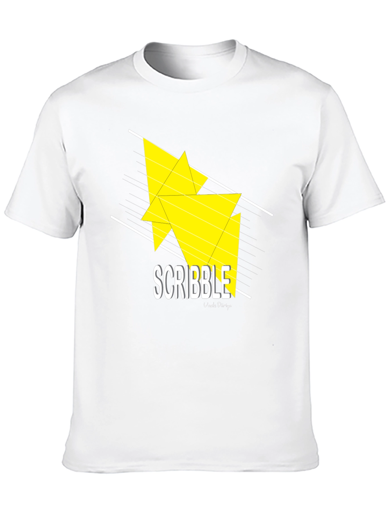 Scribble Design Black Cotton T-Shirt