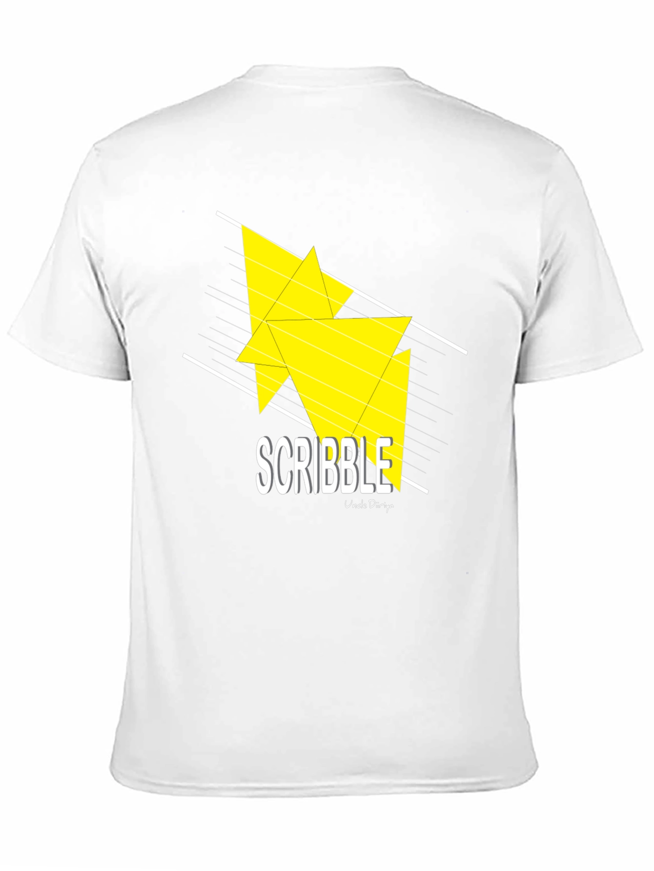 Scribble Design Black Cotton T-Shirt