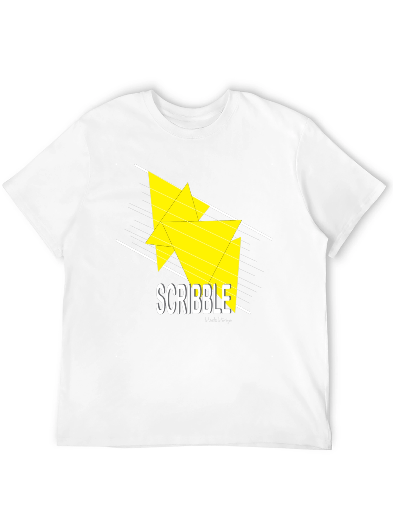 Scribble Design Black Cotton T-Shirt