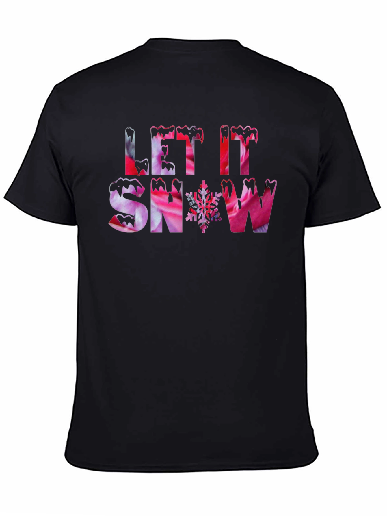 Let it Snow Black Graphic Tee