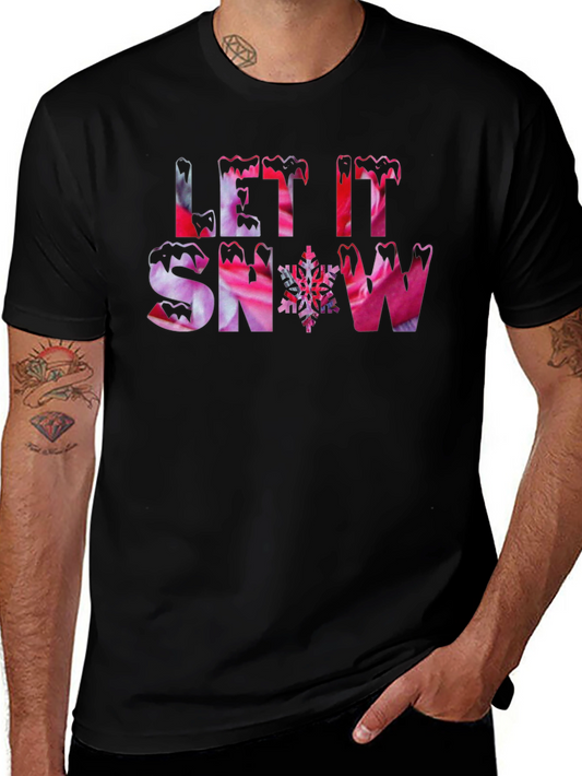 Let it Snow Black Graphic Tee