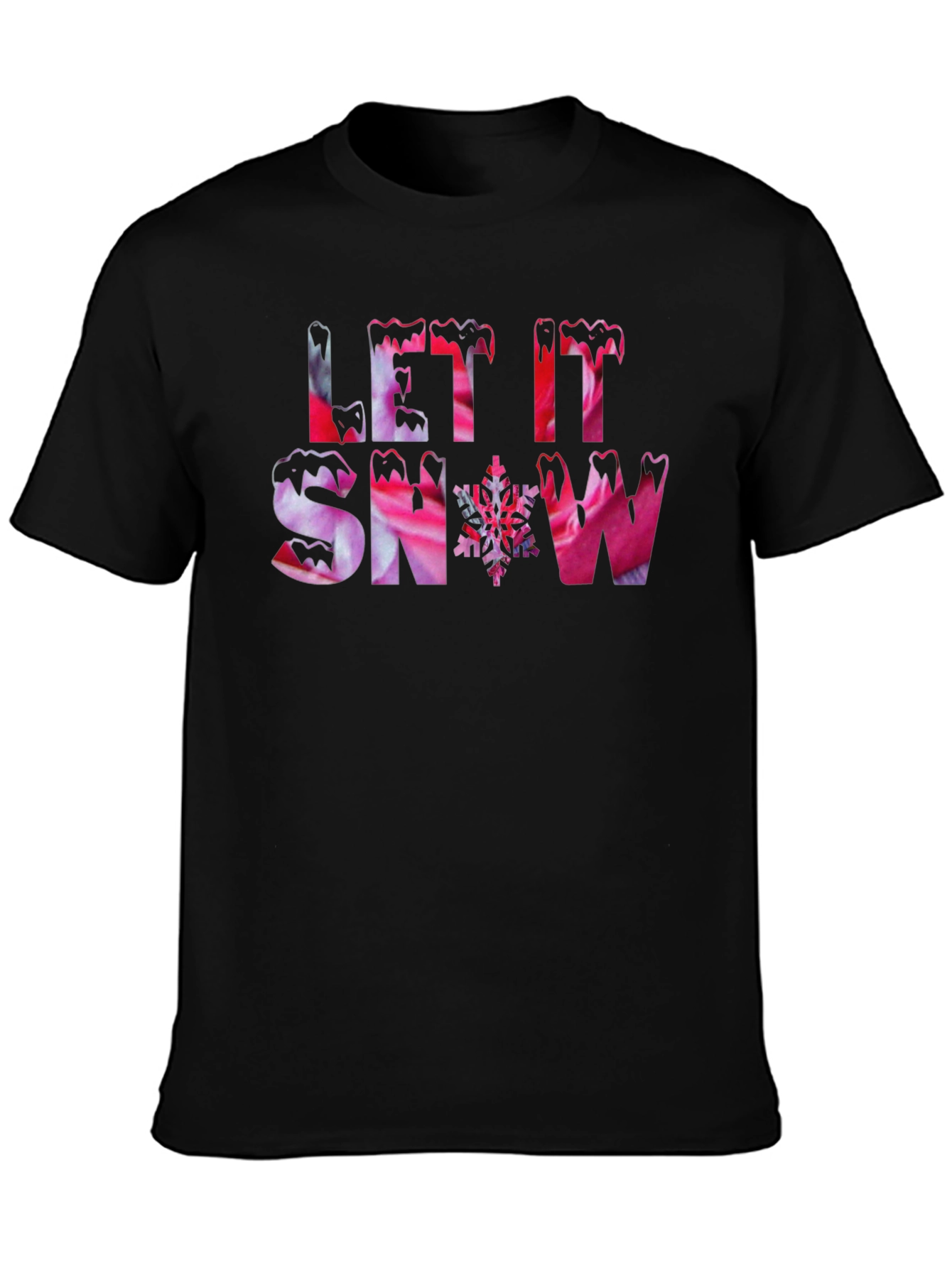 Let it Snow Black Graphic Tee