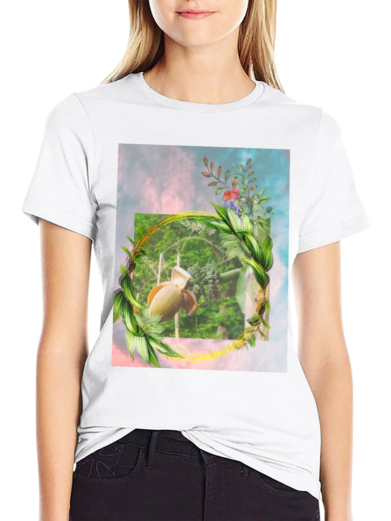 Botanical Banana Blossom Graphic T-Shirt