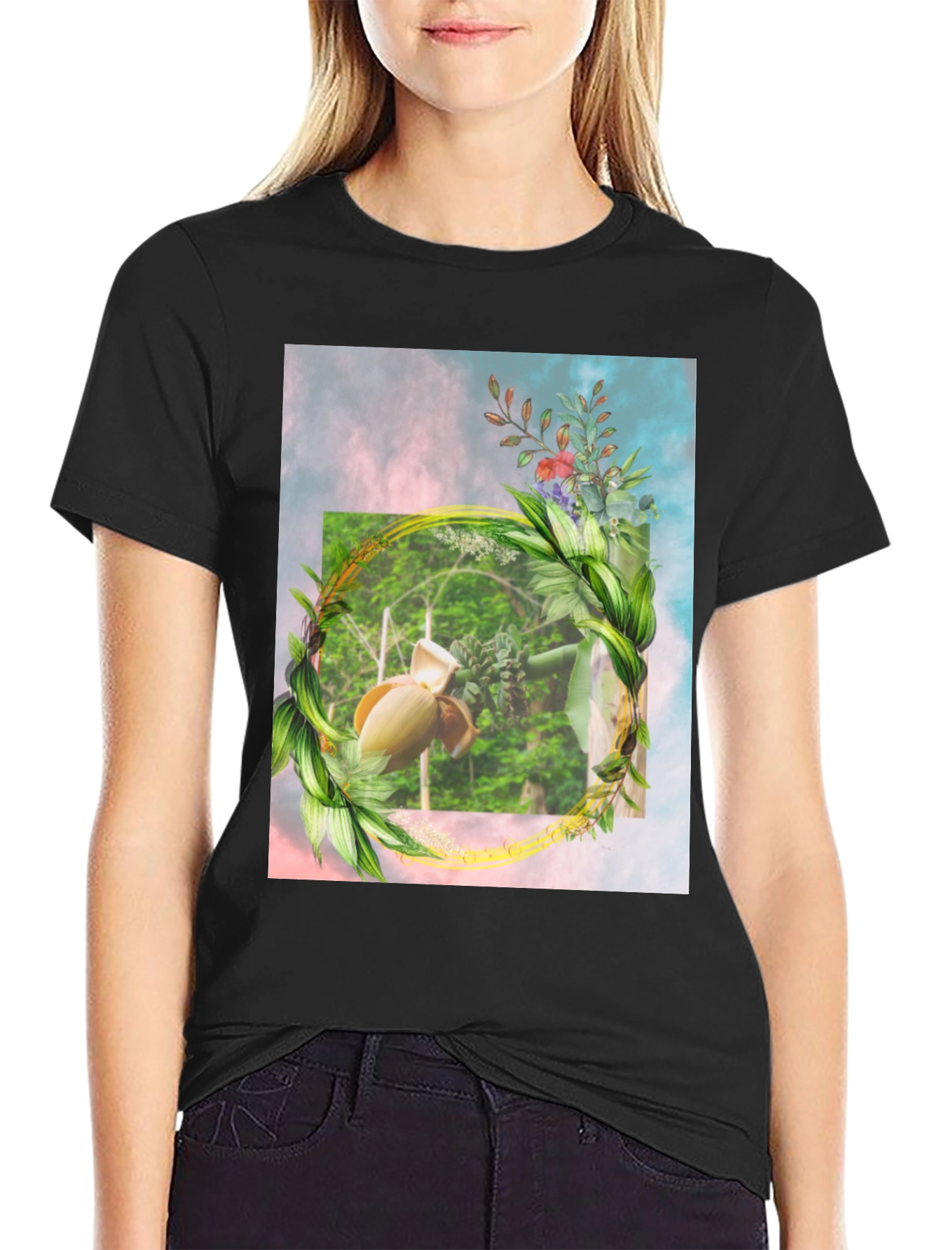 Botanical Banana Blossom Graphic T-Shirt