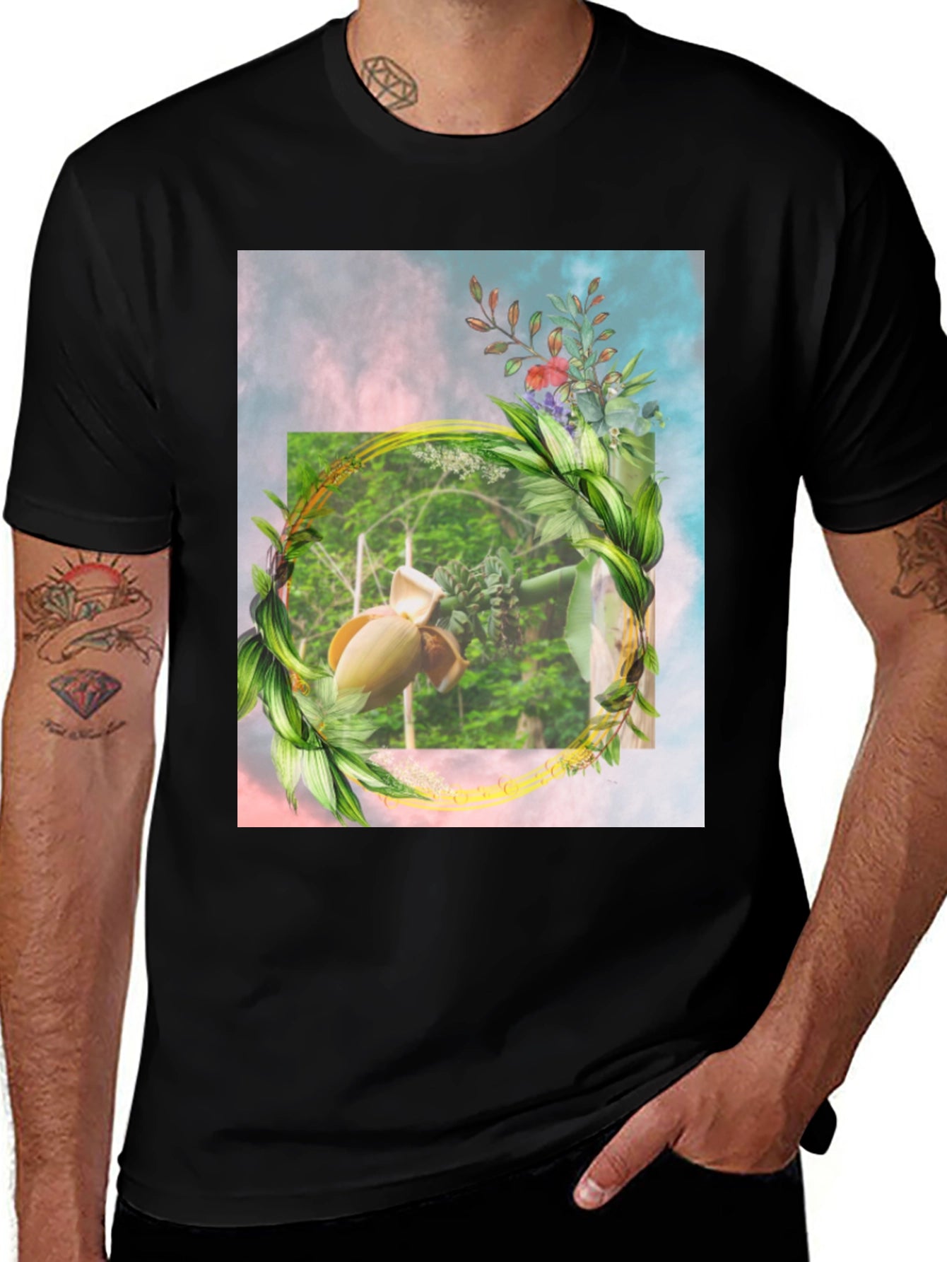 Botanical Banana Blossom Graphic T-Shirt