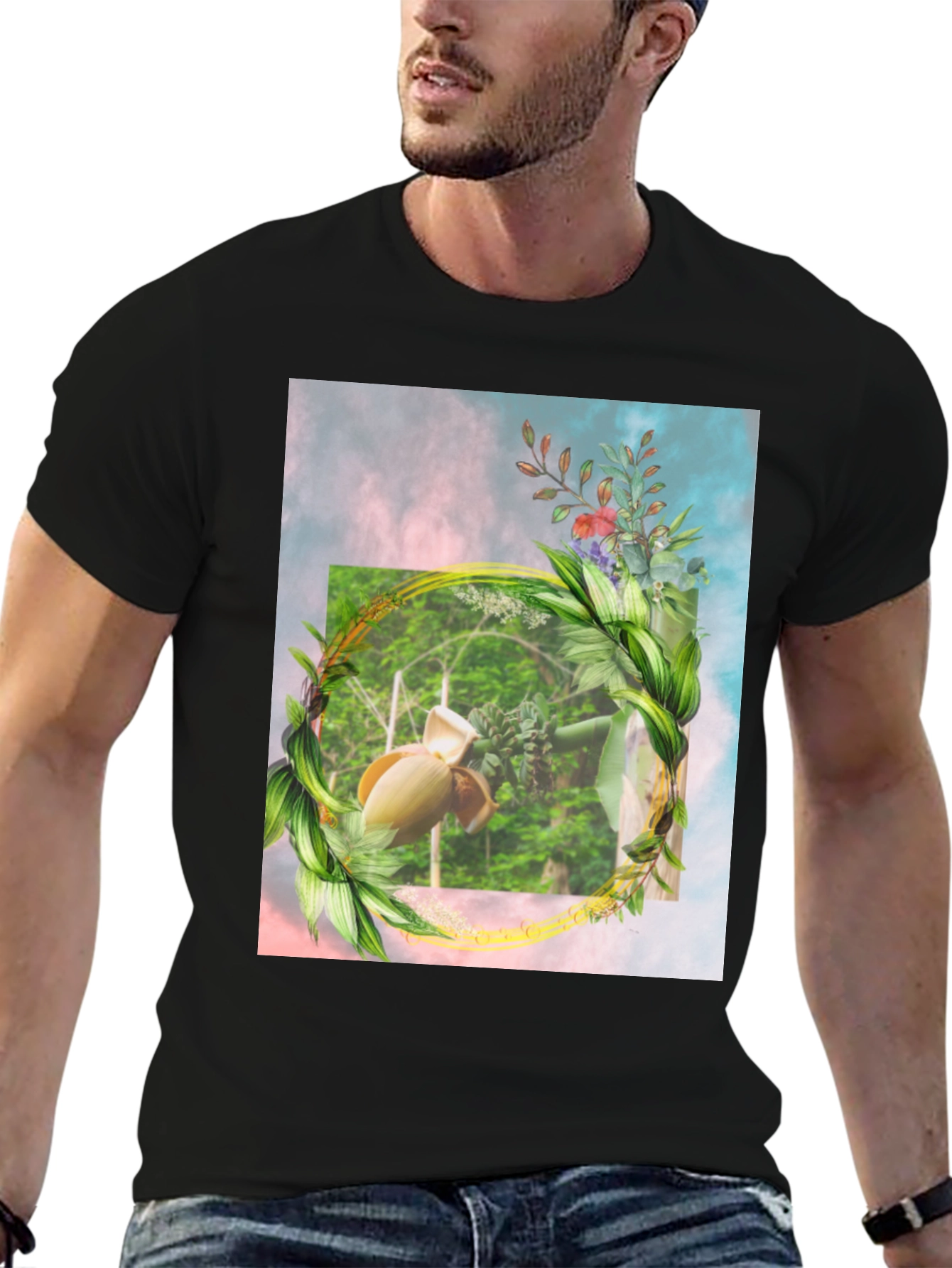 Botanical Banana Blossom Graphic T-Shirt