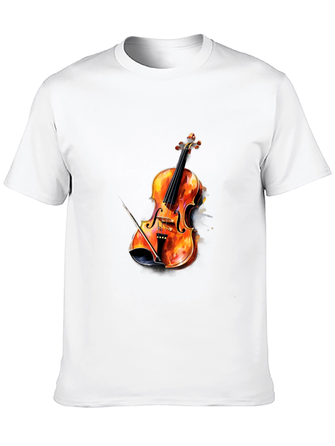 Fiery Violin Graphic Tee - Musicians Style