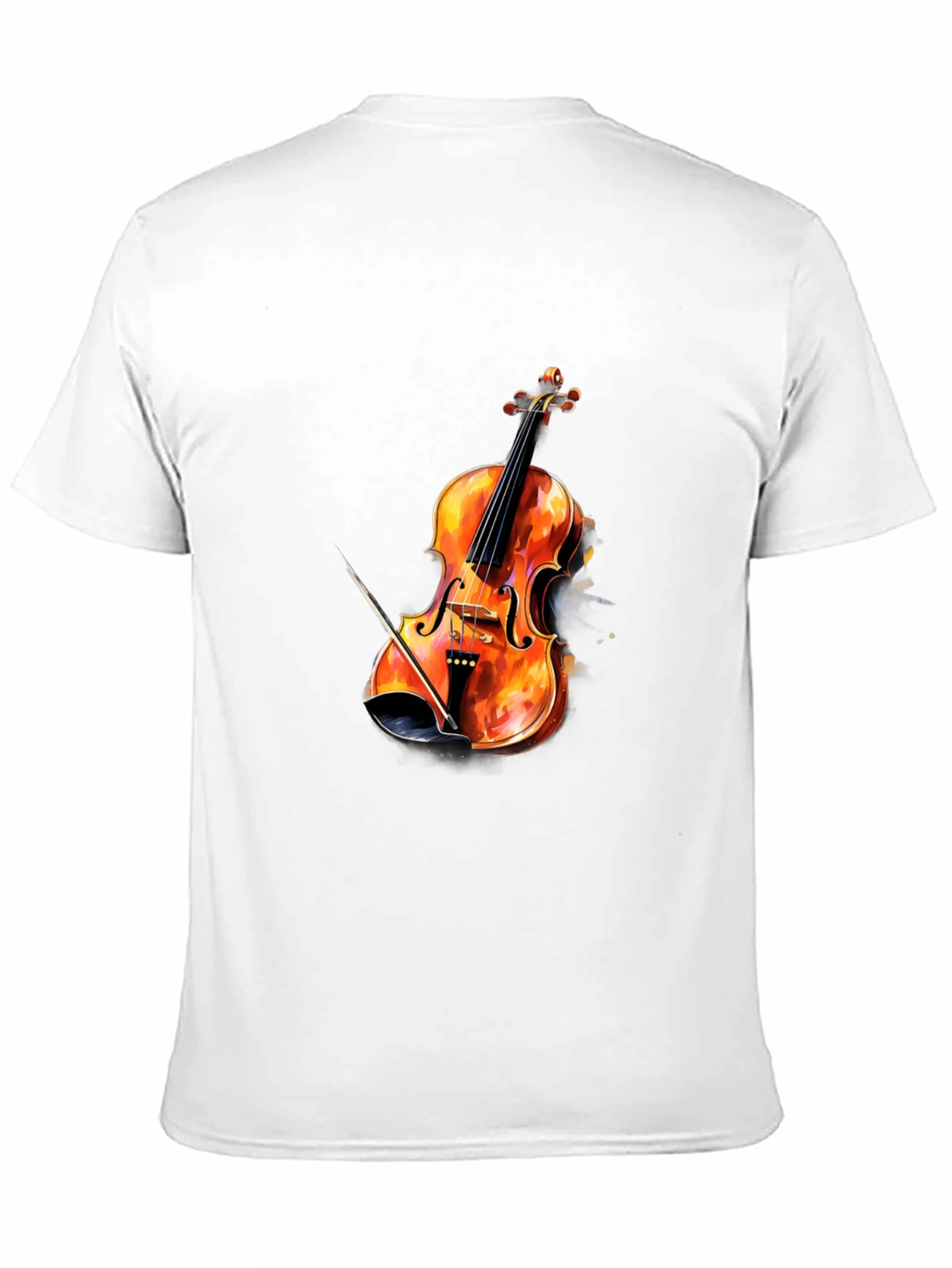 Fiery Violin Graphic Tee - Musicians Style