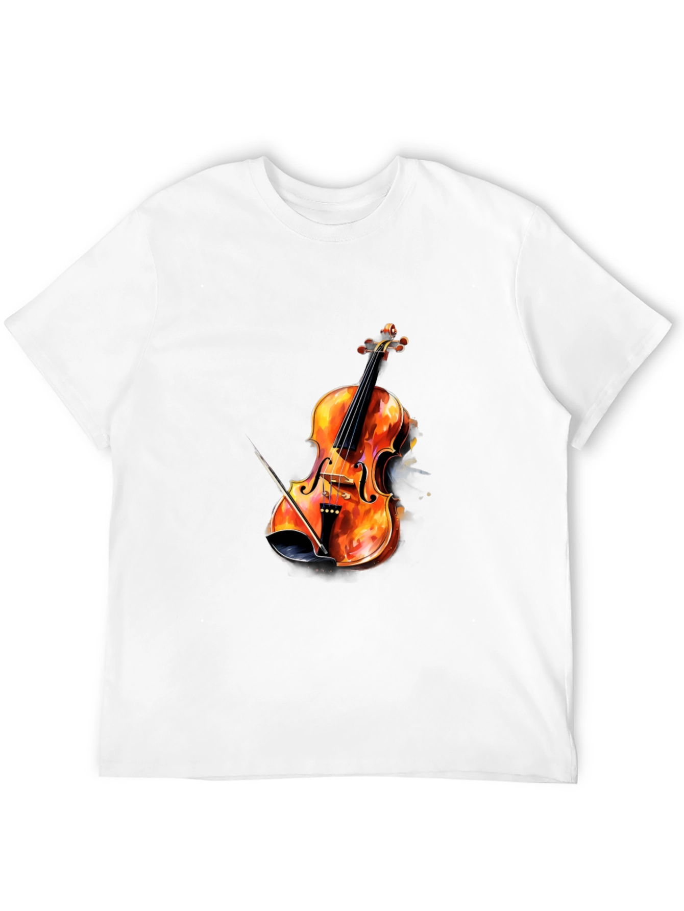 Fiery Violin Graphic Tee - Musicians Style