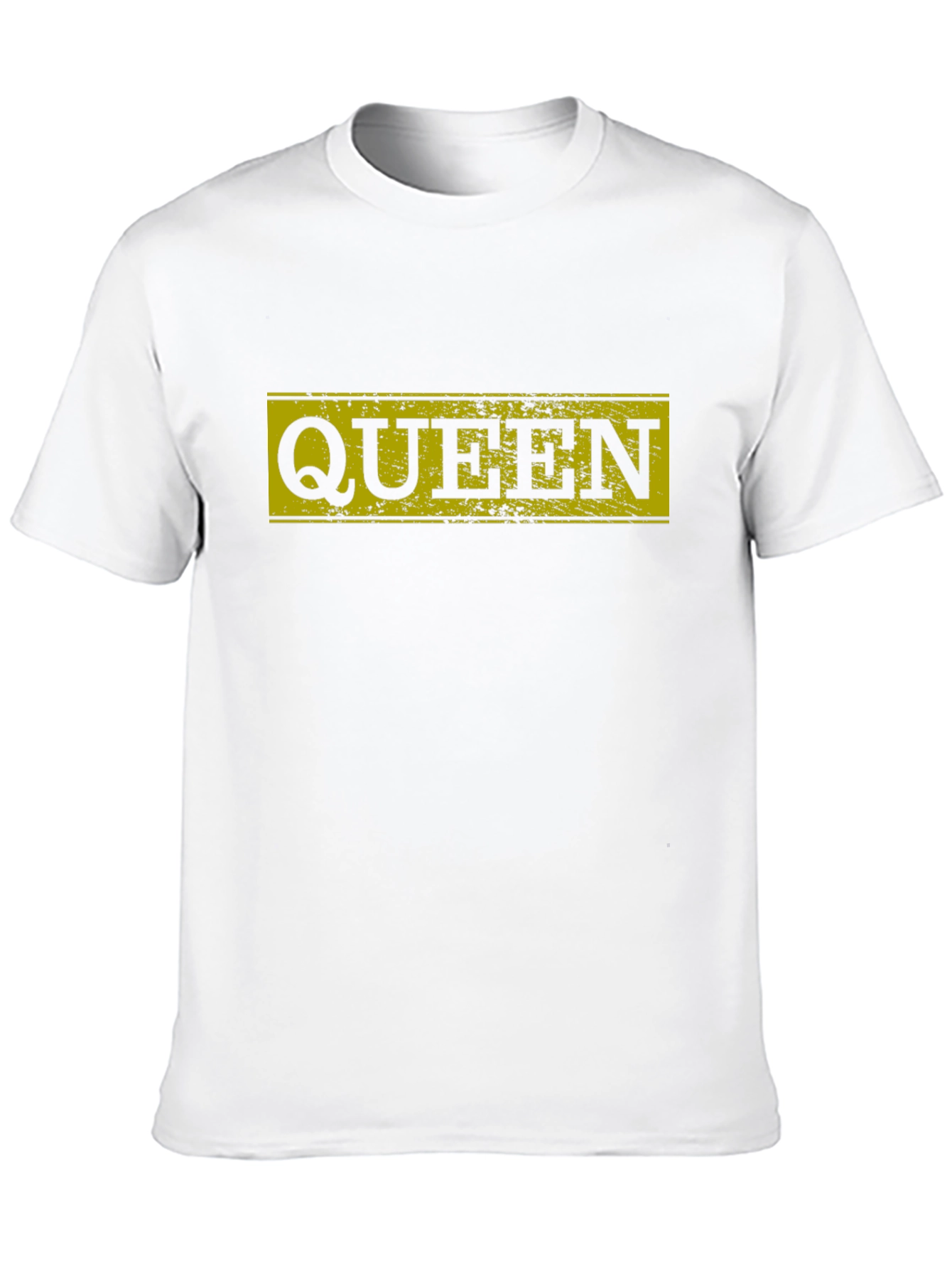Queen Distressed Graphic Tee - Black Cotton T-Shirt
