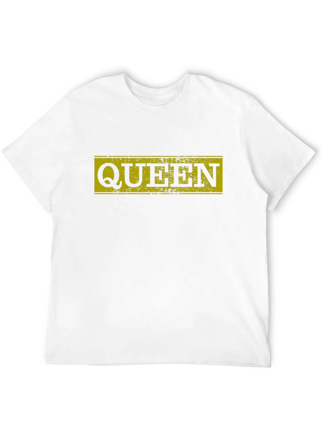 Queen Distressed Graphic Tee - Black Cotton T-Shirt