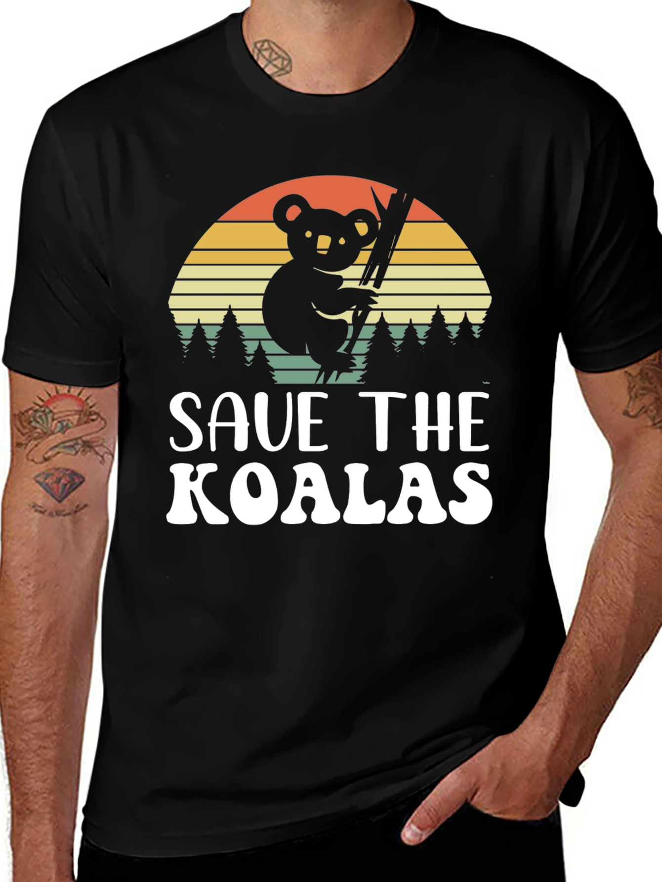 Save the Koalas T-Shirt - Retro Style