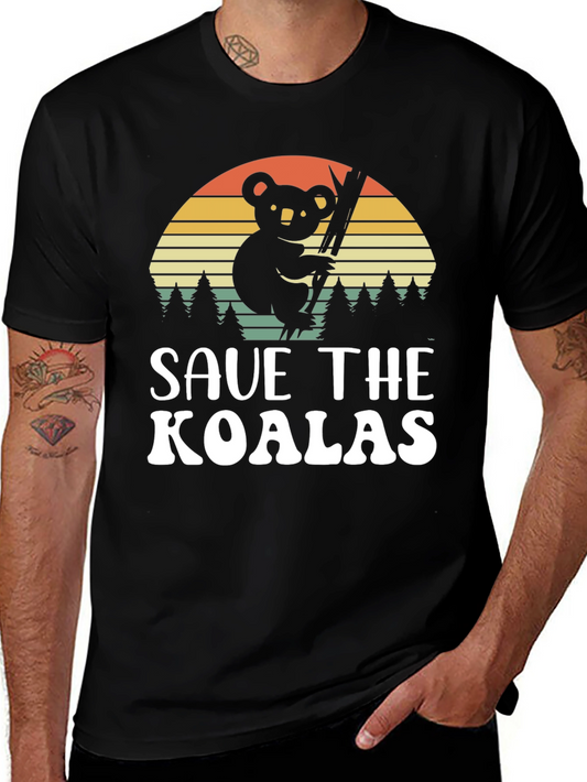 Save the Koalas T-Shirt - Retro Style