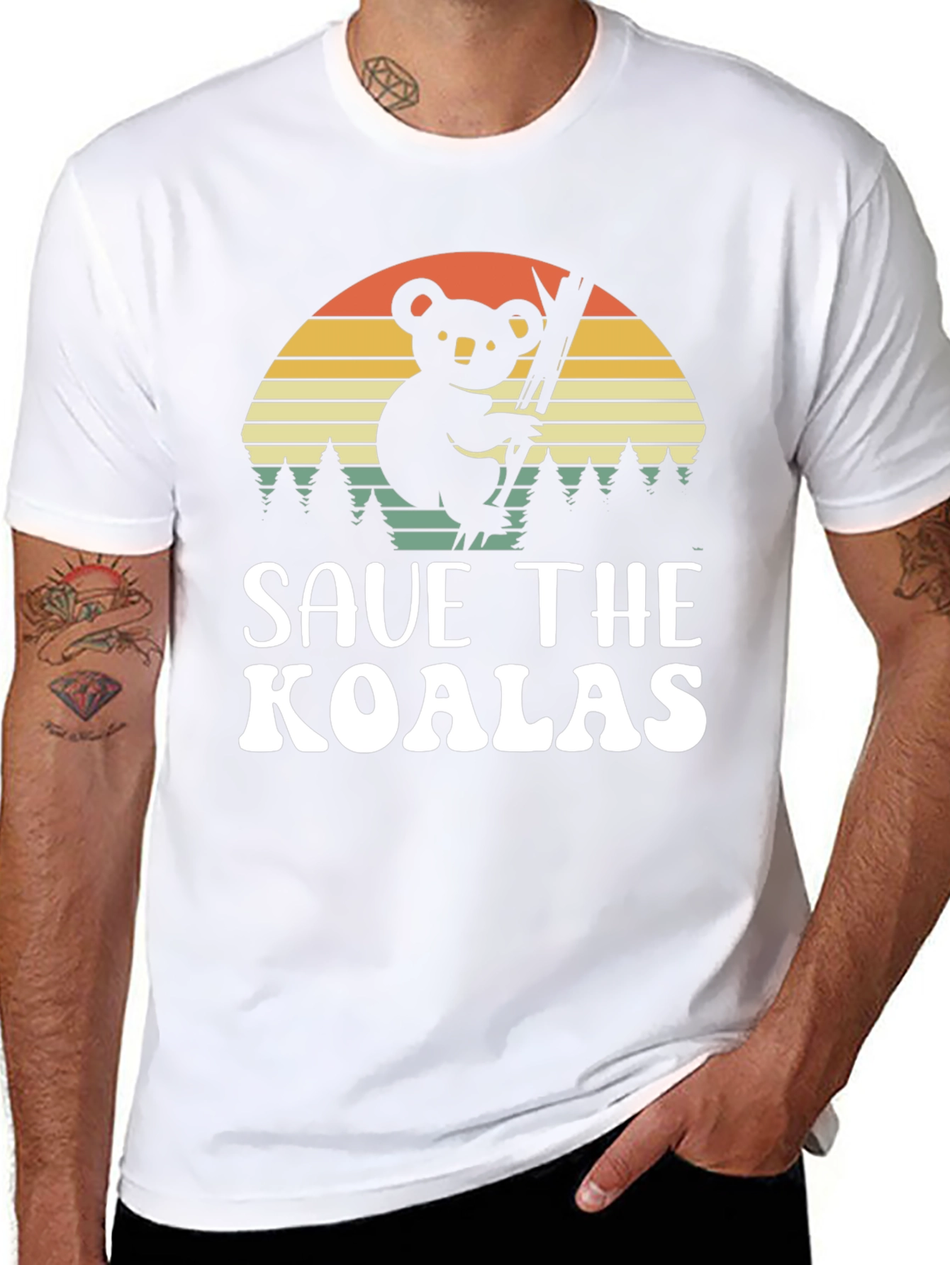 Save the Koalas T-Shirt - Retro Style