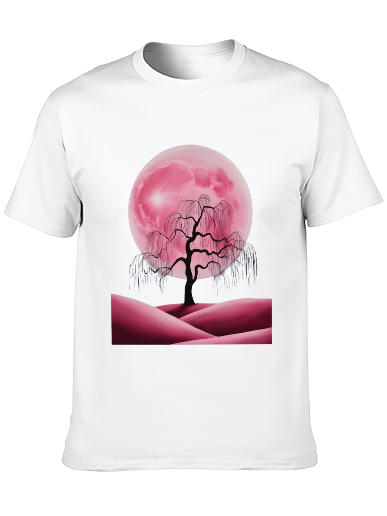 Pink Moon Tree Graphic Tee