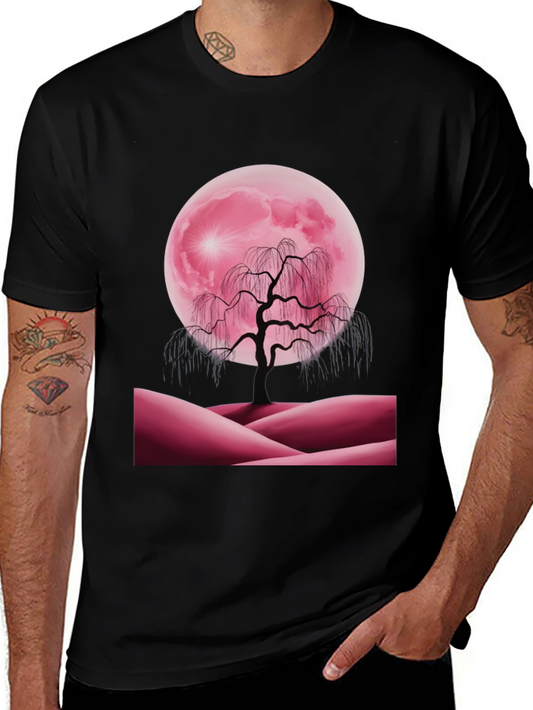 Pink Moon Tree Graphic Tee