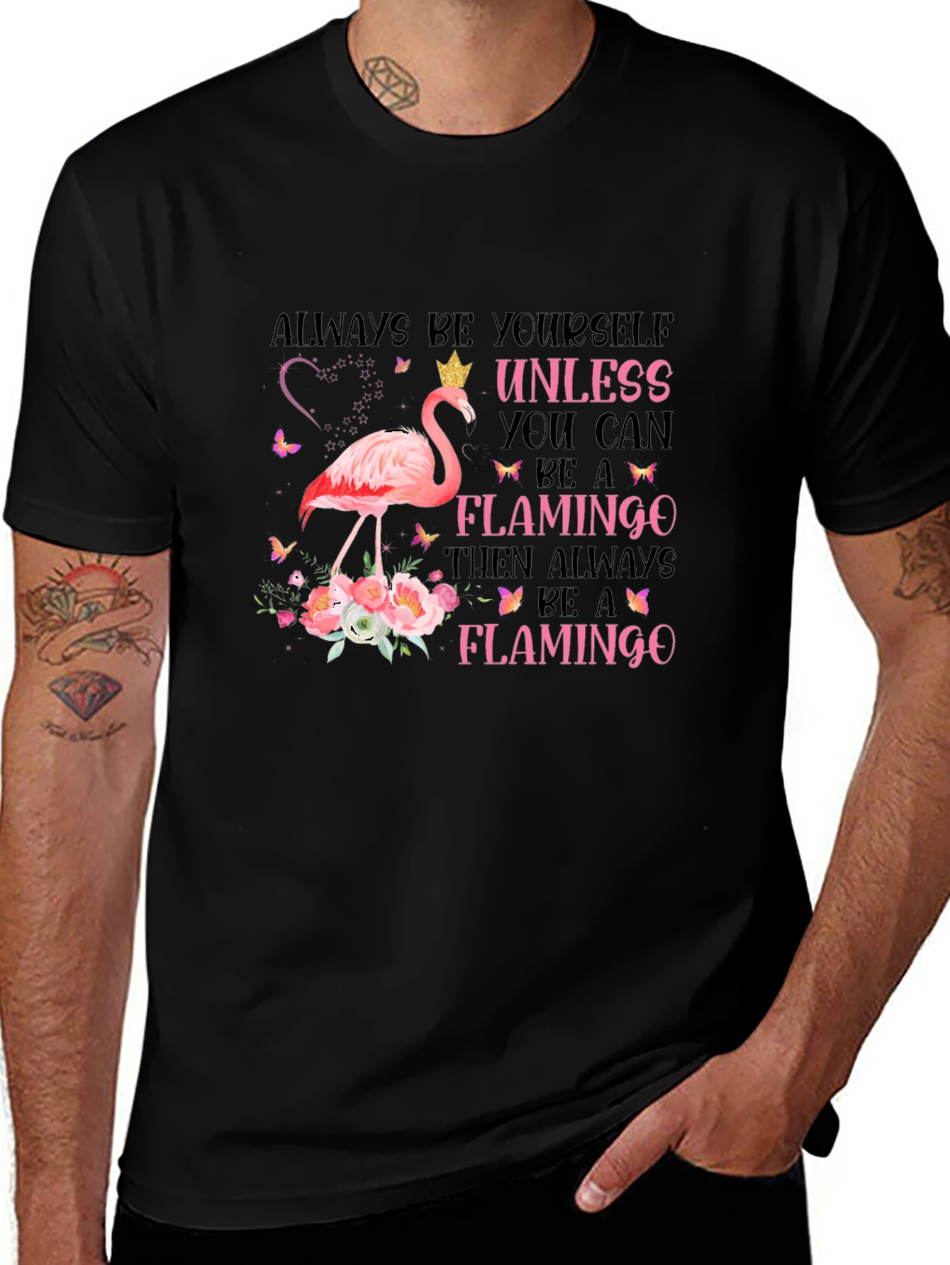 Always Be Yourself Flamingo Graphic Tee