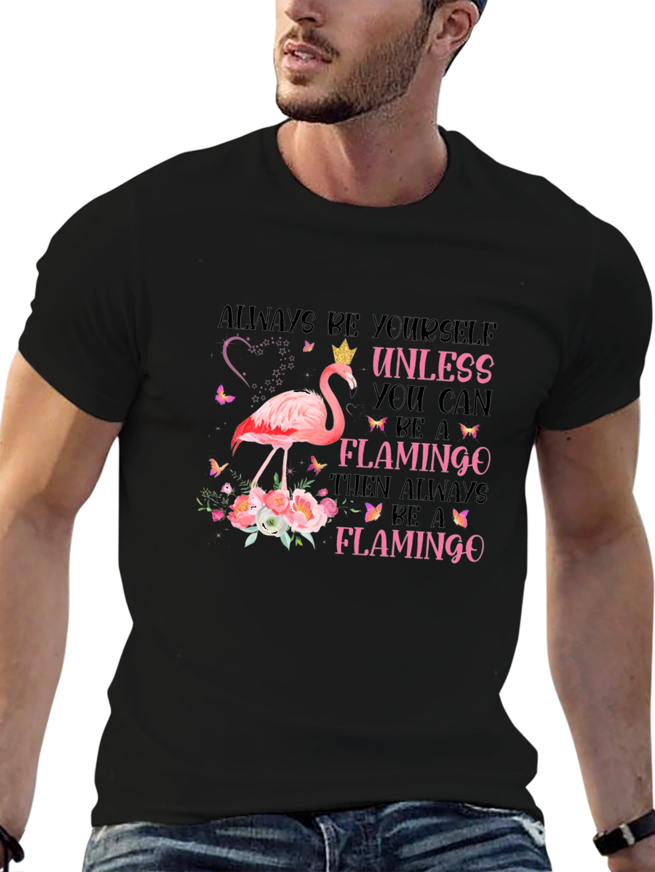 Always Be Yourself Flamingo Graphic Tee