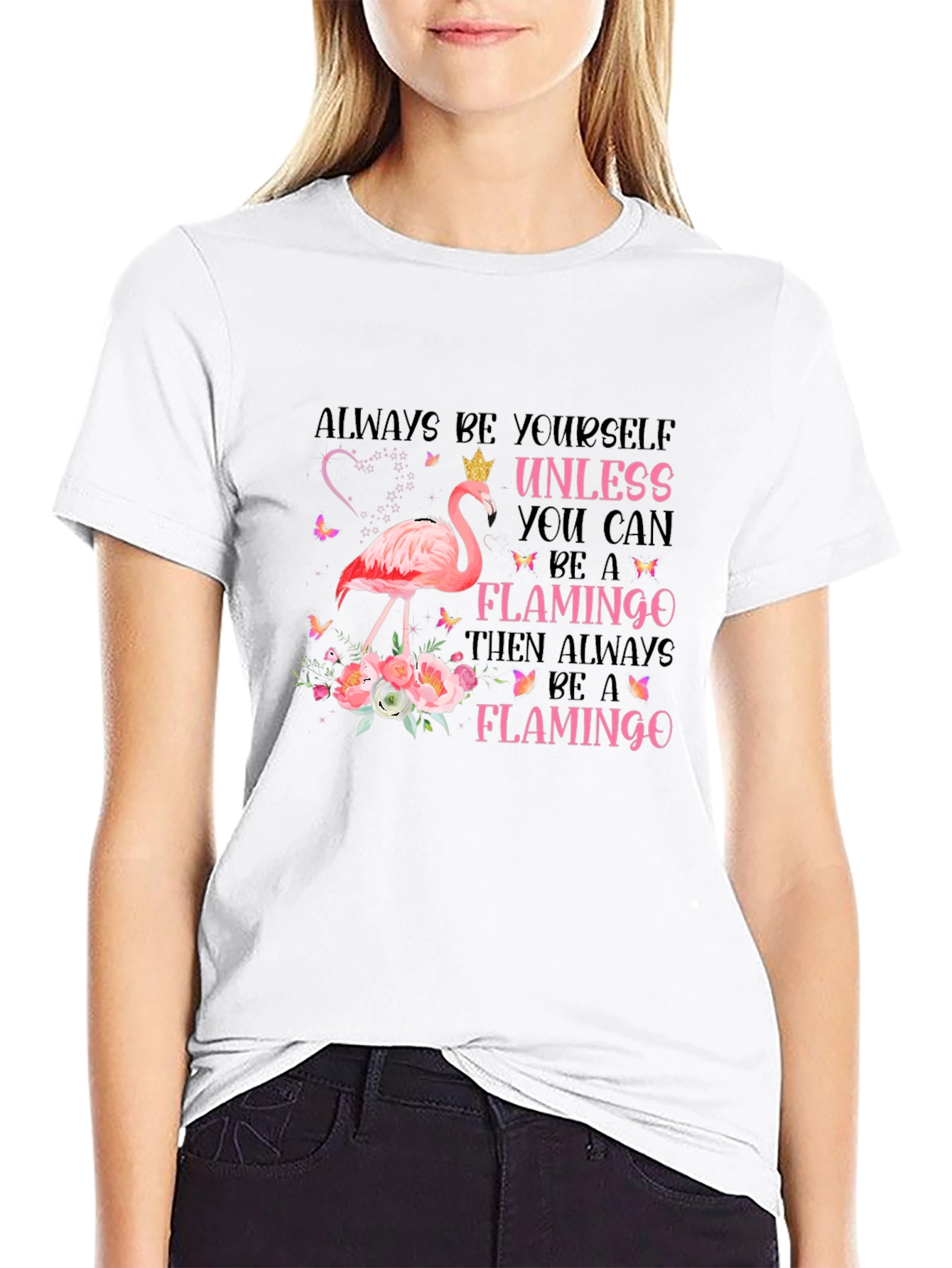 Always Be Yourself Flamingo Graphic Tee